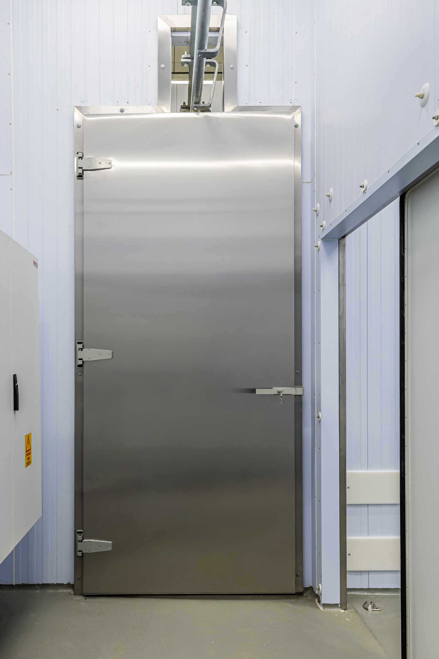 Installierte Inox Kühlhaus-Drehtür