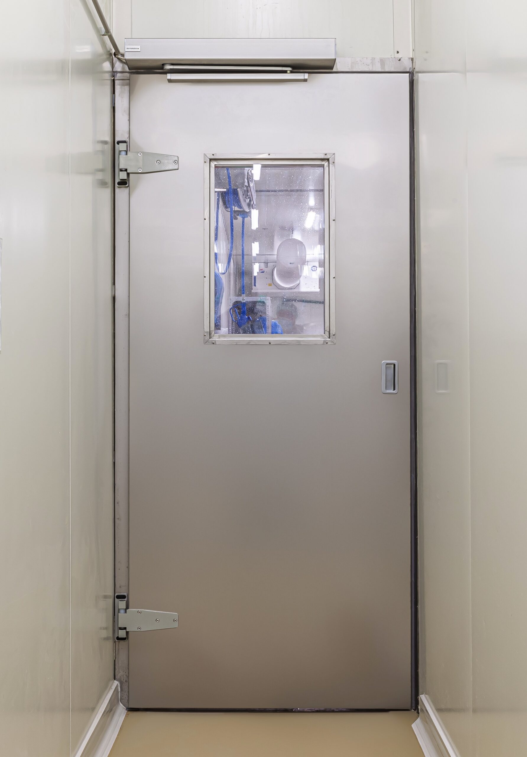 Eingebaute Industrie-INOX-Tür